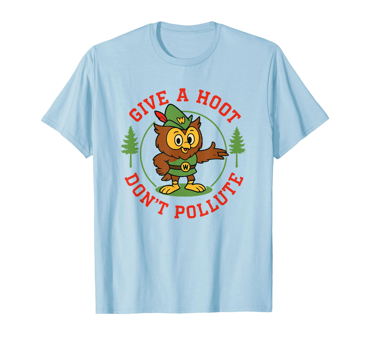 Give A Hoot Retro Owl Nature Conservation T-Shirt