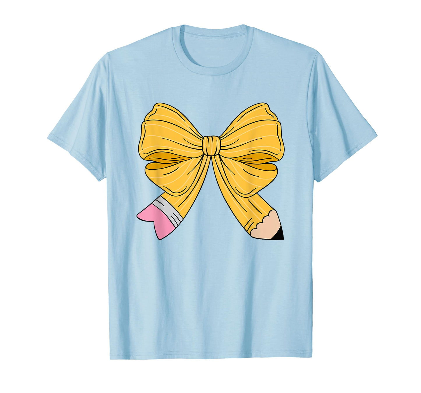 Coquette Pencil Bow Teacher Back To School T-Shirt