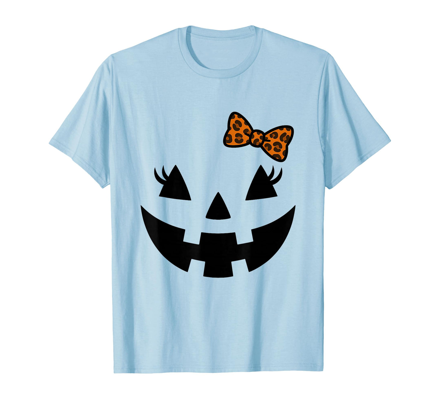 Jack O Lantern Pumpkin Face Coquette Bow Halloween Costume T-Shirt