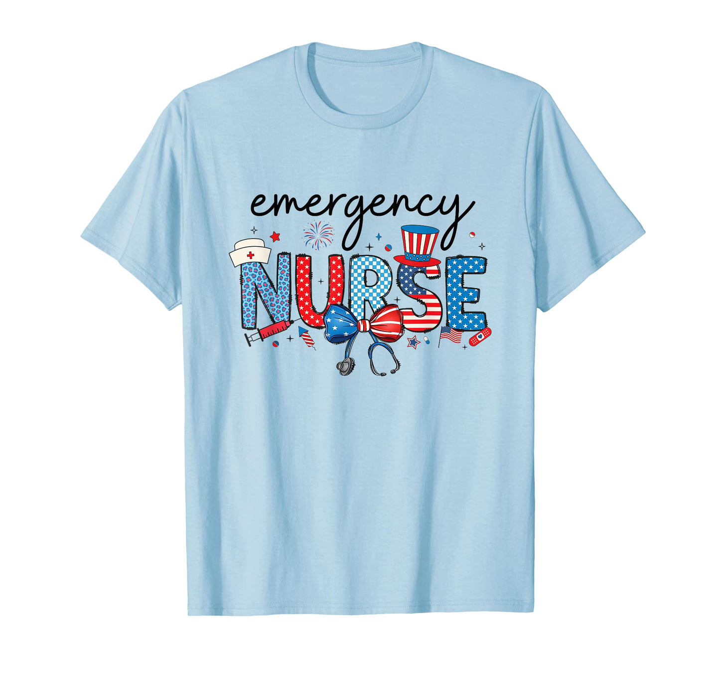 Emergency Department 4th of July USA Emergency Room Nurse T-Shirt