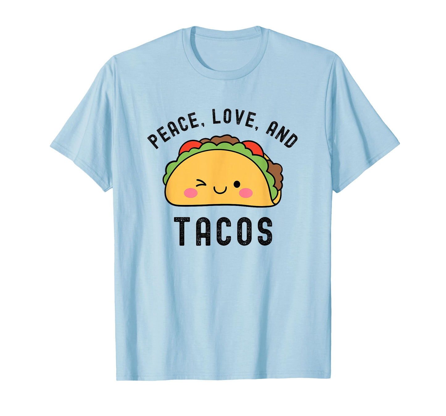 Peace Love and Tacos Cute Trendy Mexican Food Retro Groovy T-Shirt