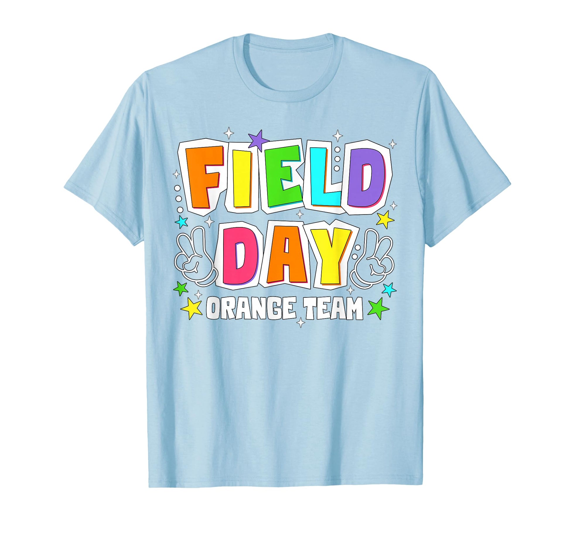 Field Day Orange Team Retro Competition Peace Men Women Kids T-Shirt - T-Shirt | Light Blue