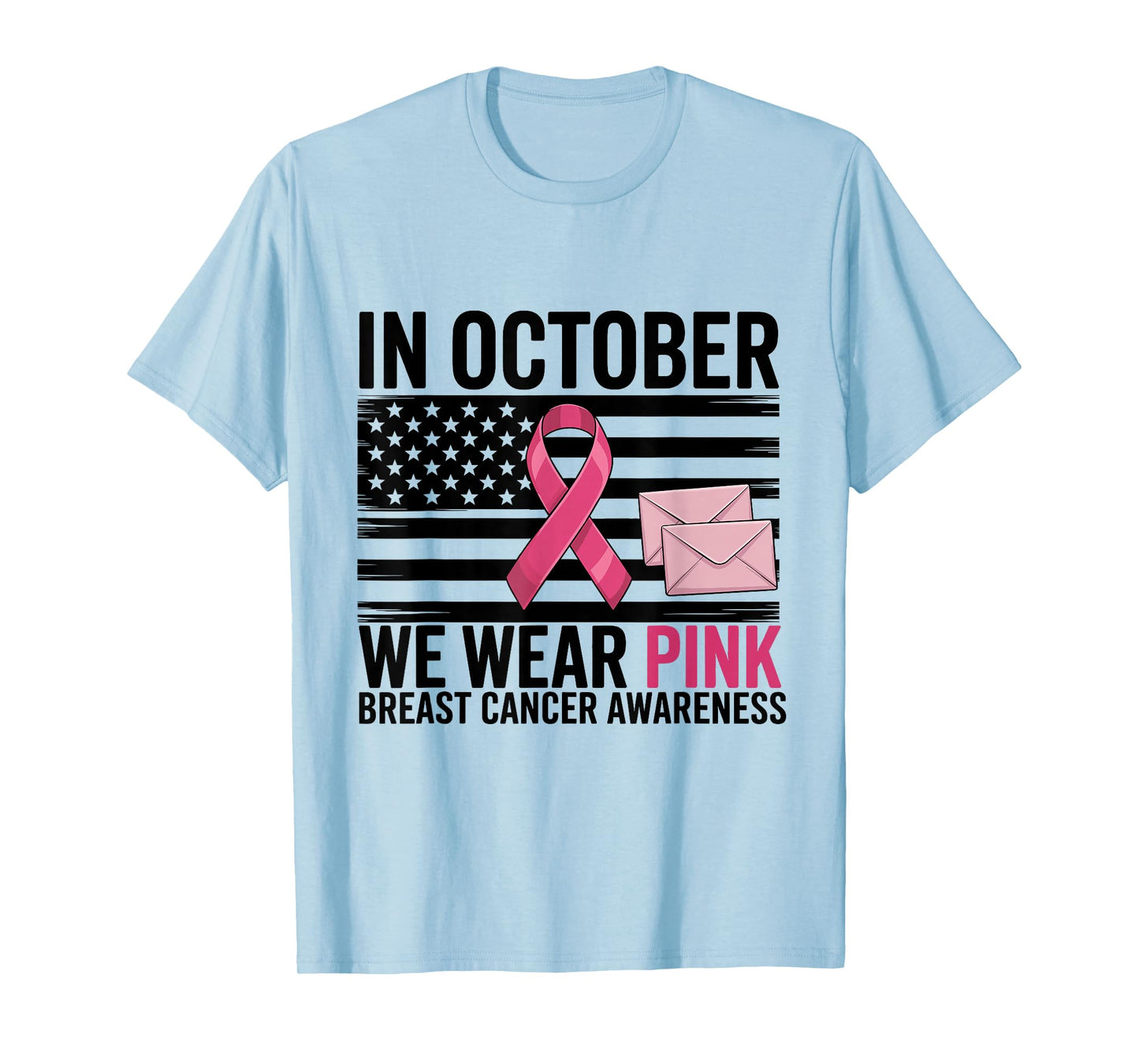 October We Wear Pink Breast Cancer Awareness Postal Worker T-Shirt
