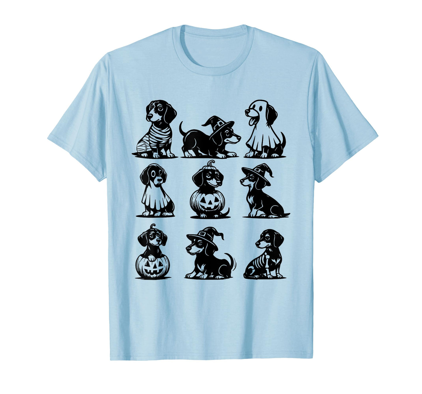 Funny Dachshund Halloween Wiener Dog Mom Dog Lover Spooky T-Shirt