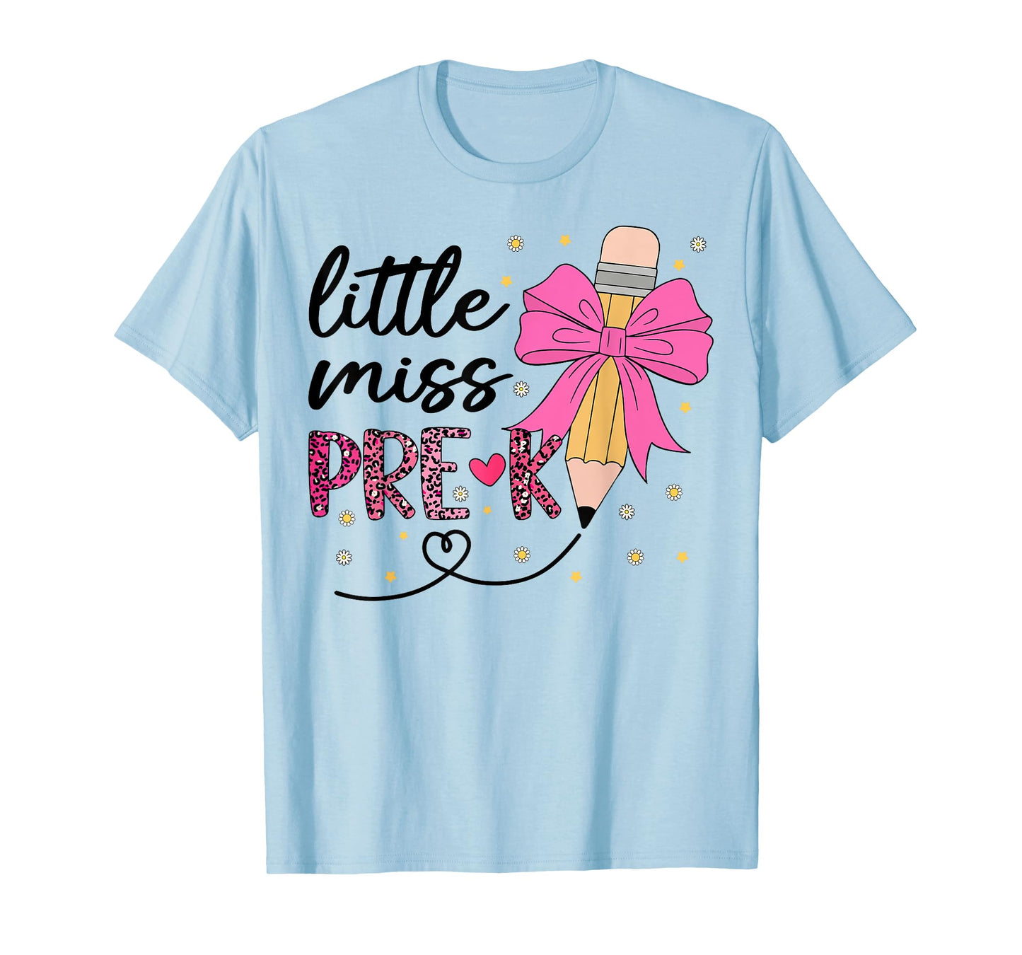 Little Miss PreK Pre K Coquette First Day Of School Girls T-Shirt