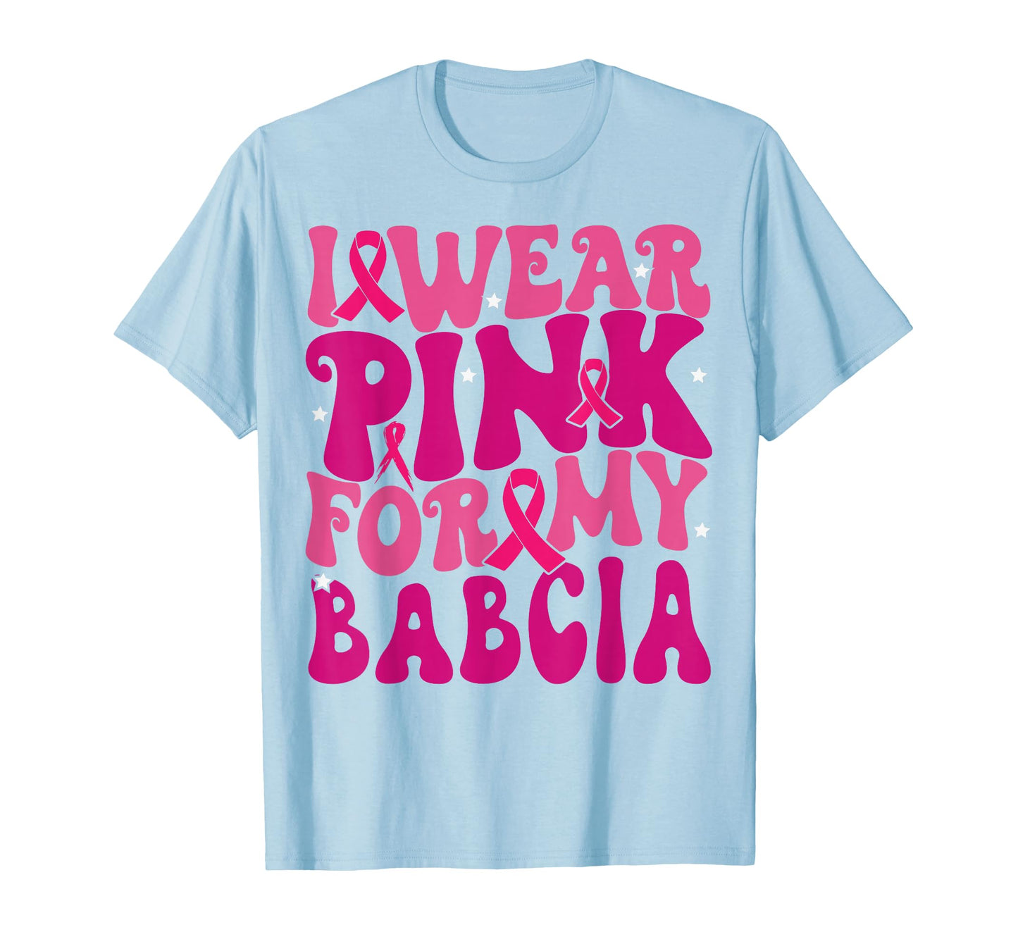I Wear Pink for My Babcia Breast Cancer Awareness Kids T-Shirt
