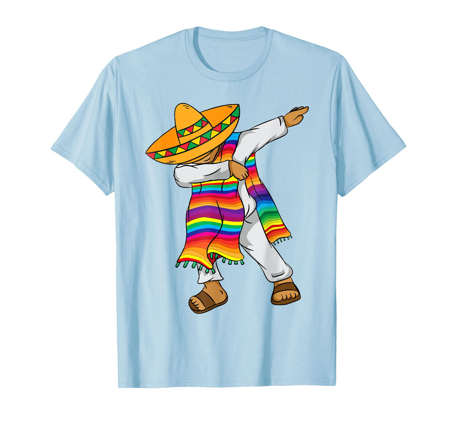 Mexican Poncho Dab Boy Mexico Hispanic Heritage Month Kids T-Shirt