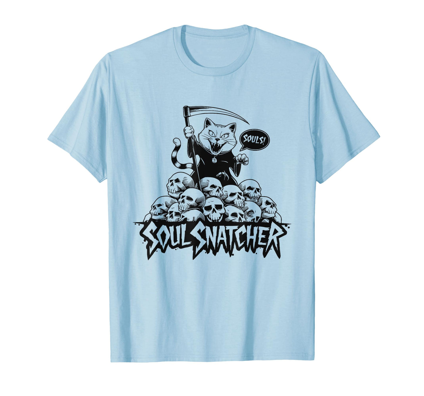 Soul Snatcher Cat Collects Souls Halloween Men Women T-Shirt