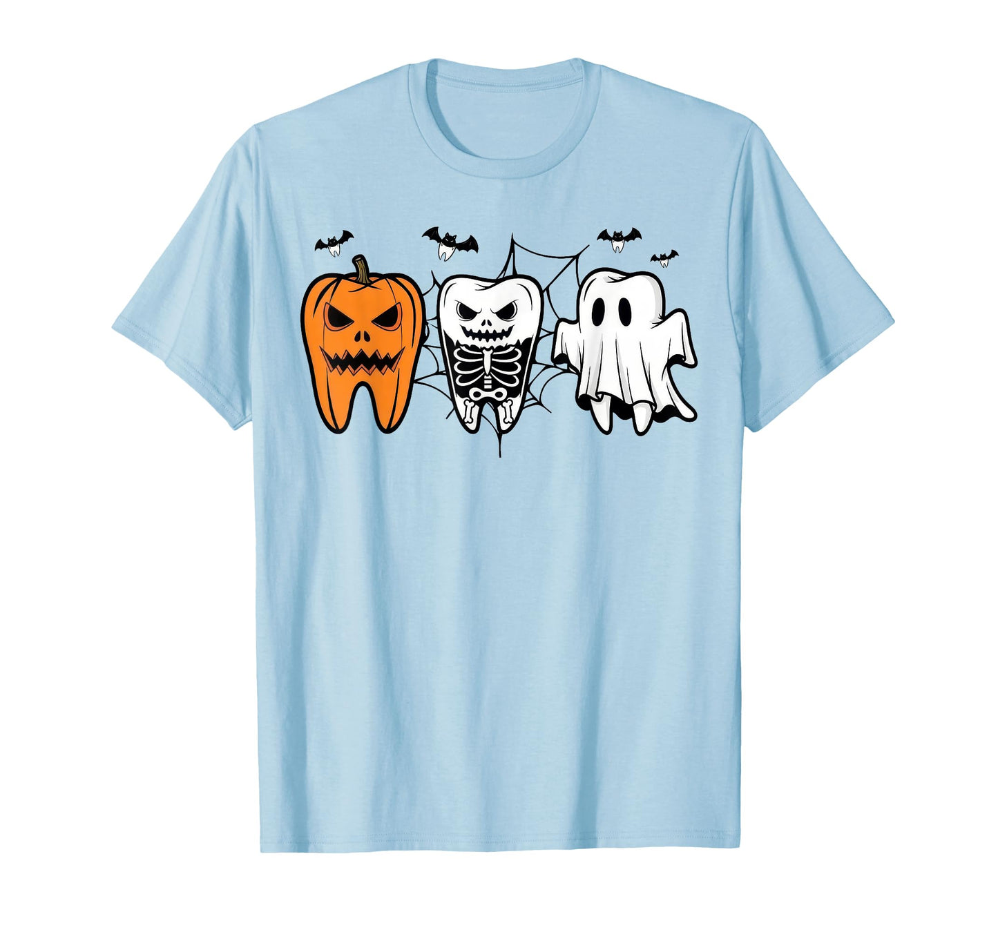 Halloween Dentist Pumpkin Ghost Dental Tooth Men Women T-Shirt