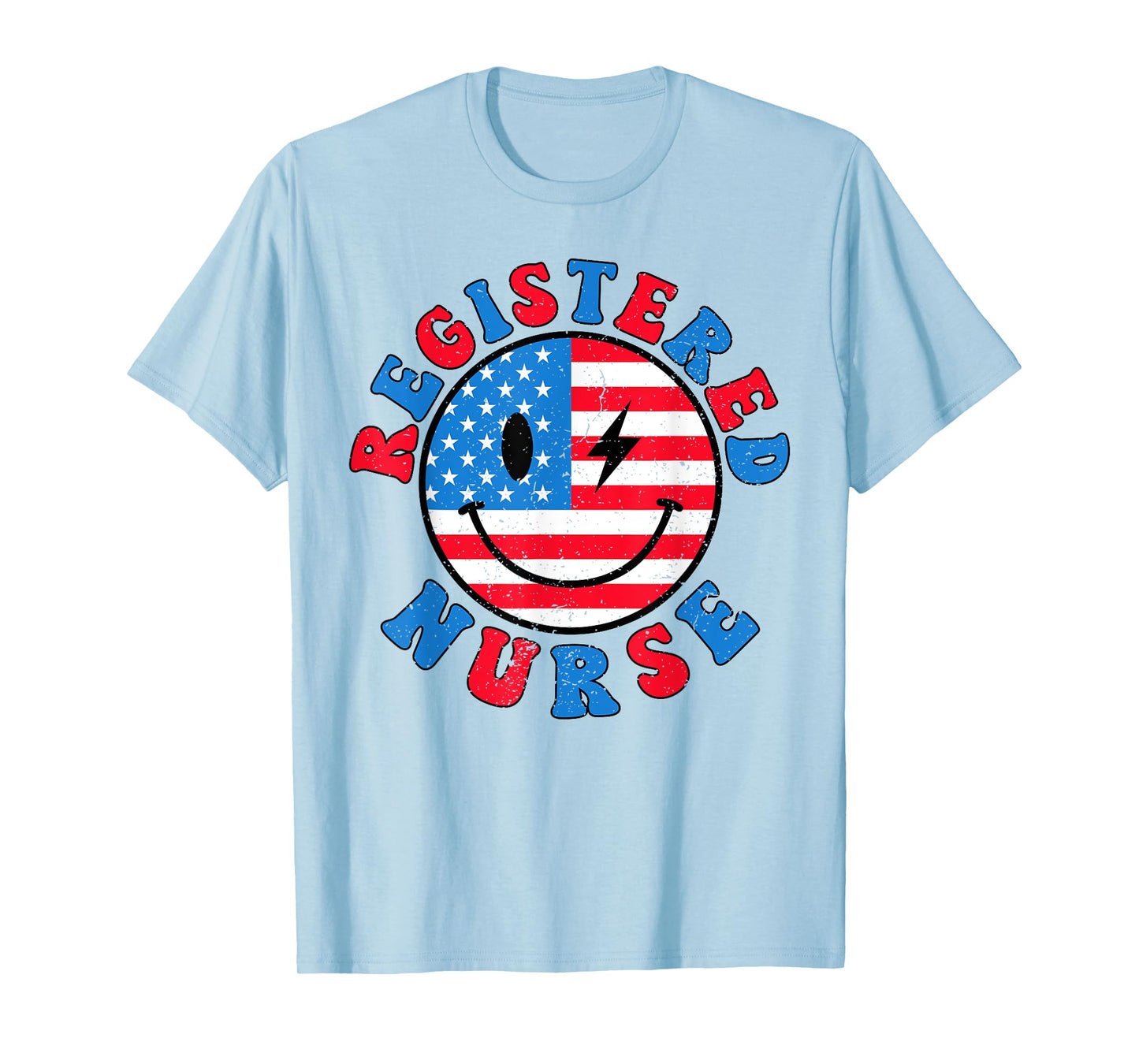 Registered Nurse 4th of July 2024 American Flag RN Nurse T-Shirt