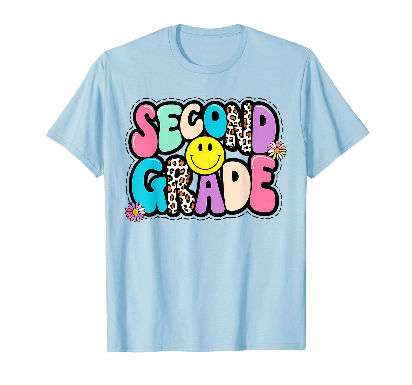Second Grade Team Retro Groovy Vintage First Day Of School T-Shirt