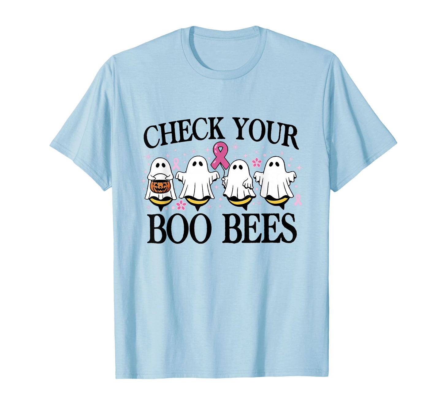 Check Your Boo Bees Funny Breast Cancer T-Shirt