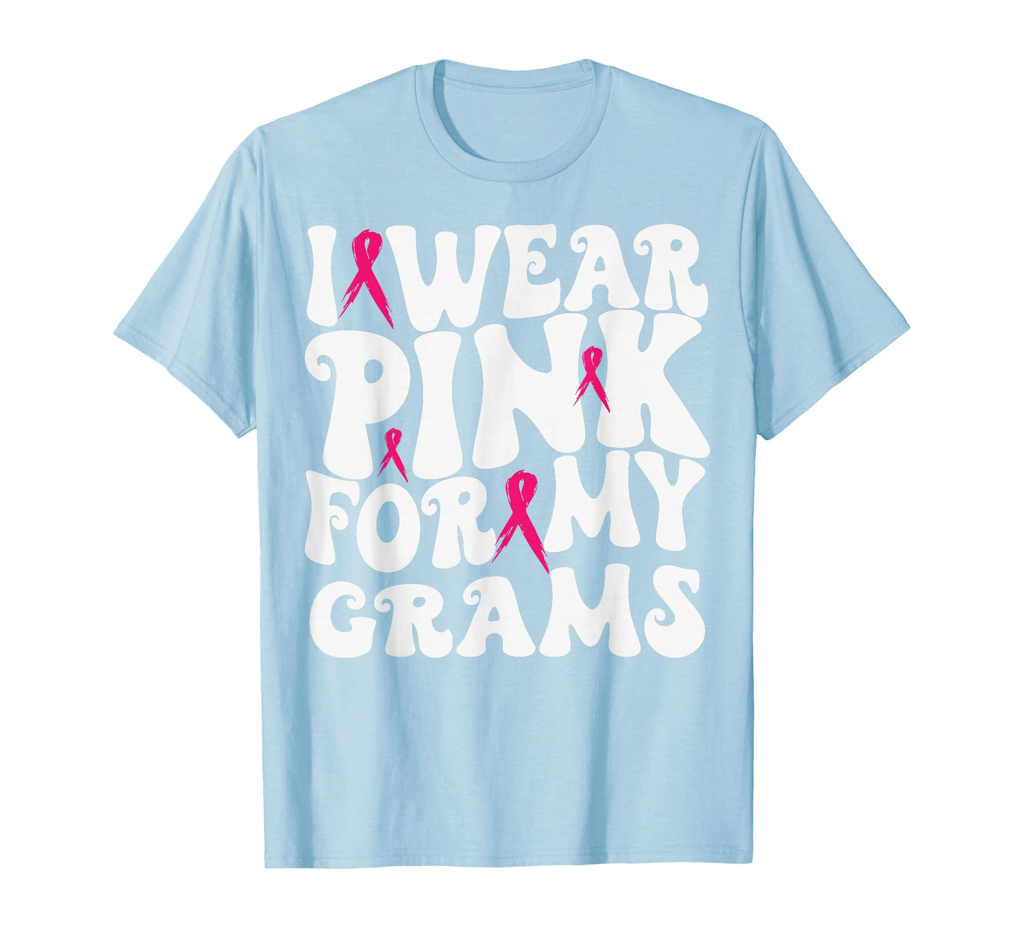 I Wear Pink for My Grams Breast Cancer Awareness Kids T-Shirt