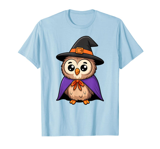 Cute Halloween Owl Witch Hat Costume Boys Girls Kids Toddler T-Shirt