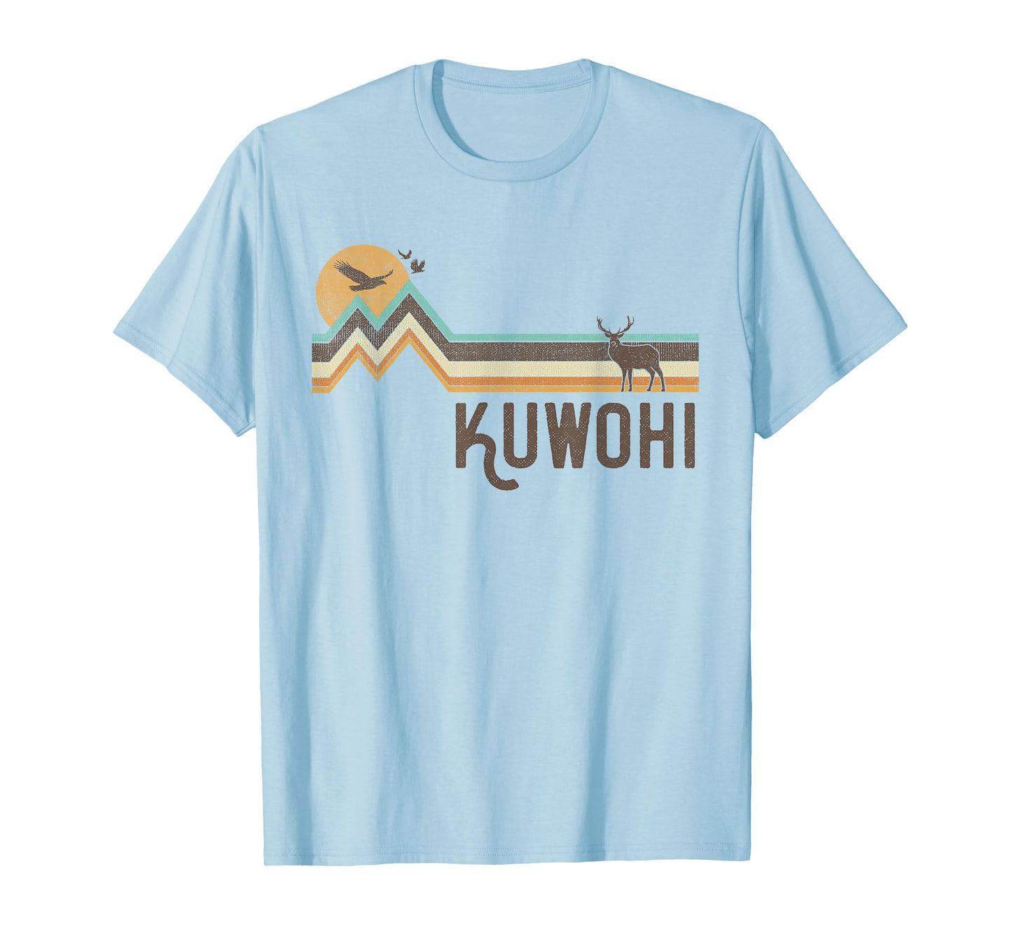 Kuwohi - Vintage Men Women 70s 80s Graphic Cool Nature T-Shirt