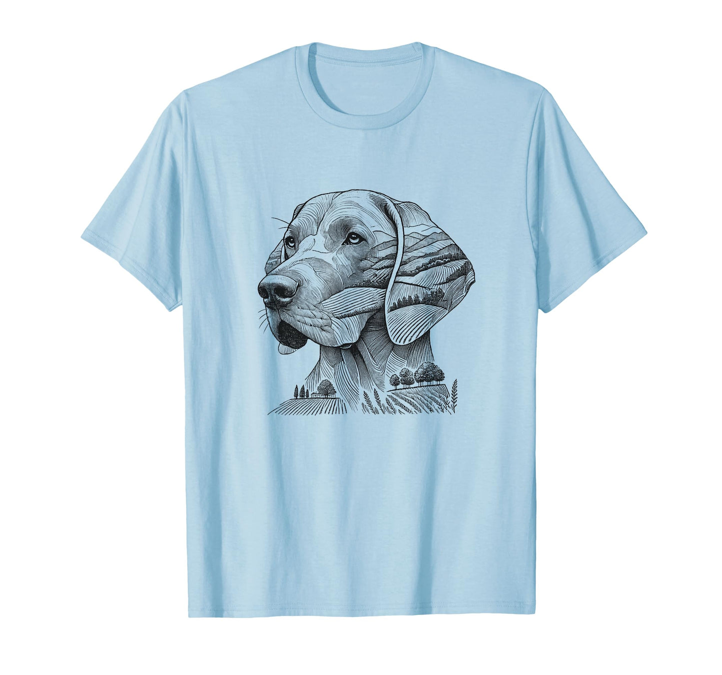 Weimaraner Nature Memorial Design For Dog Owner Men Women T-Shirt