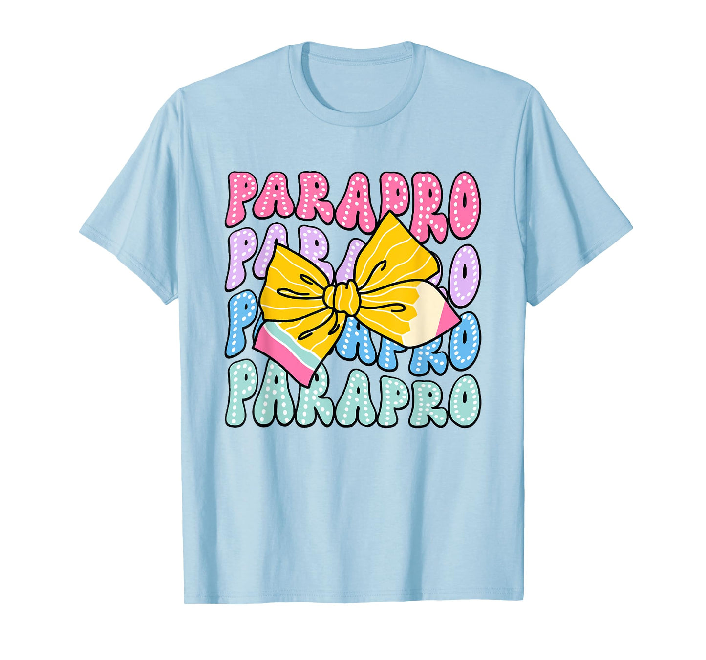 Dalmatian Parapro Pencil Coquette Bow Paraprofessional Squad T-Shirt