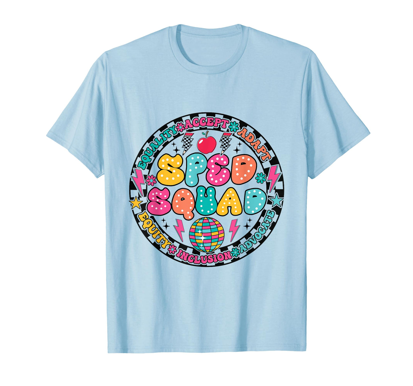 Retro Sped Squad Groovy Special Education Dream Team Teacher T-Shirt