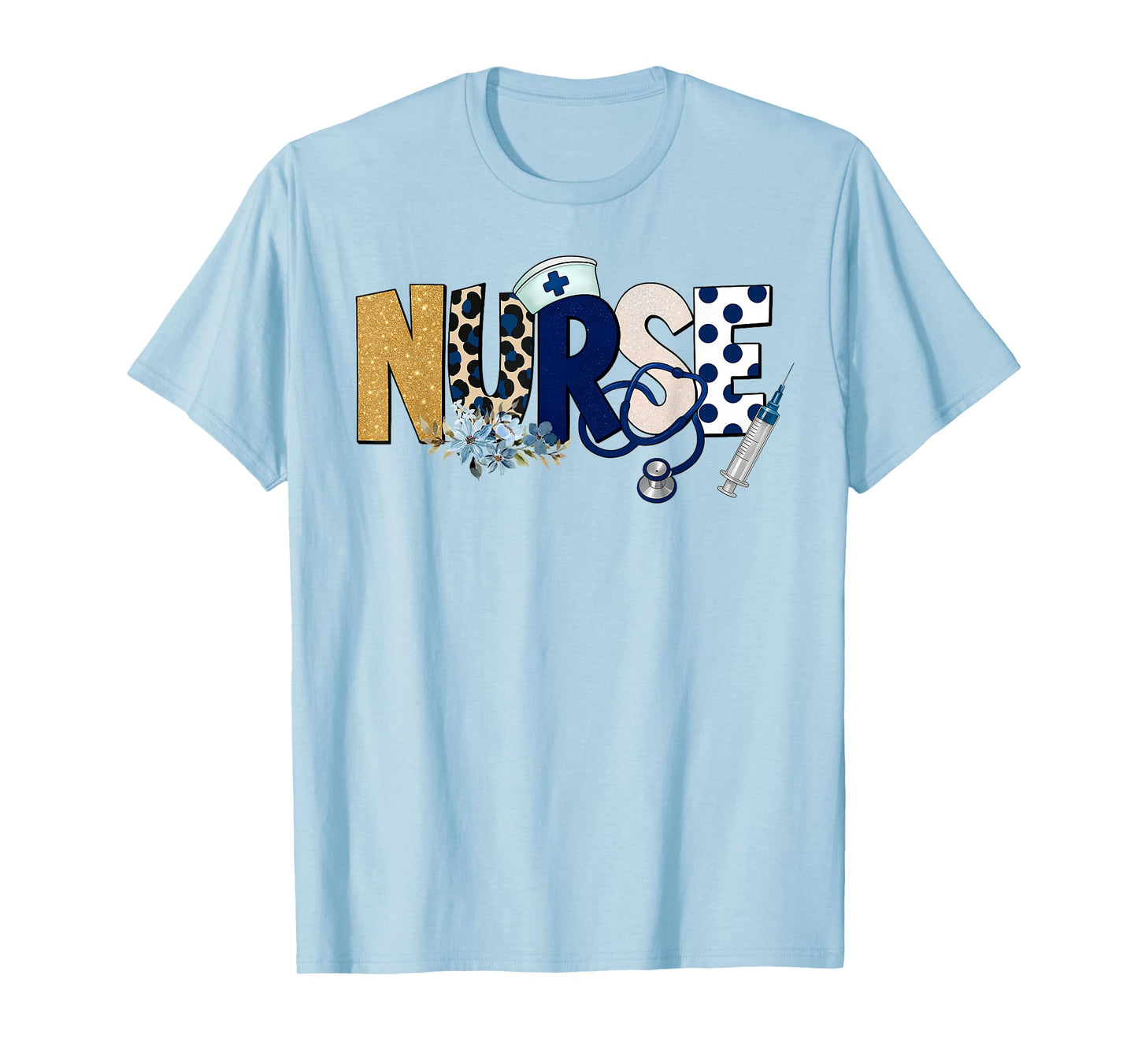 Cute Nurse Life Nursing Nurse Floral Leopard T-Shirt