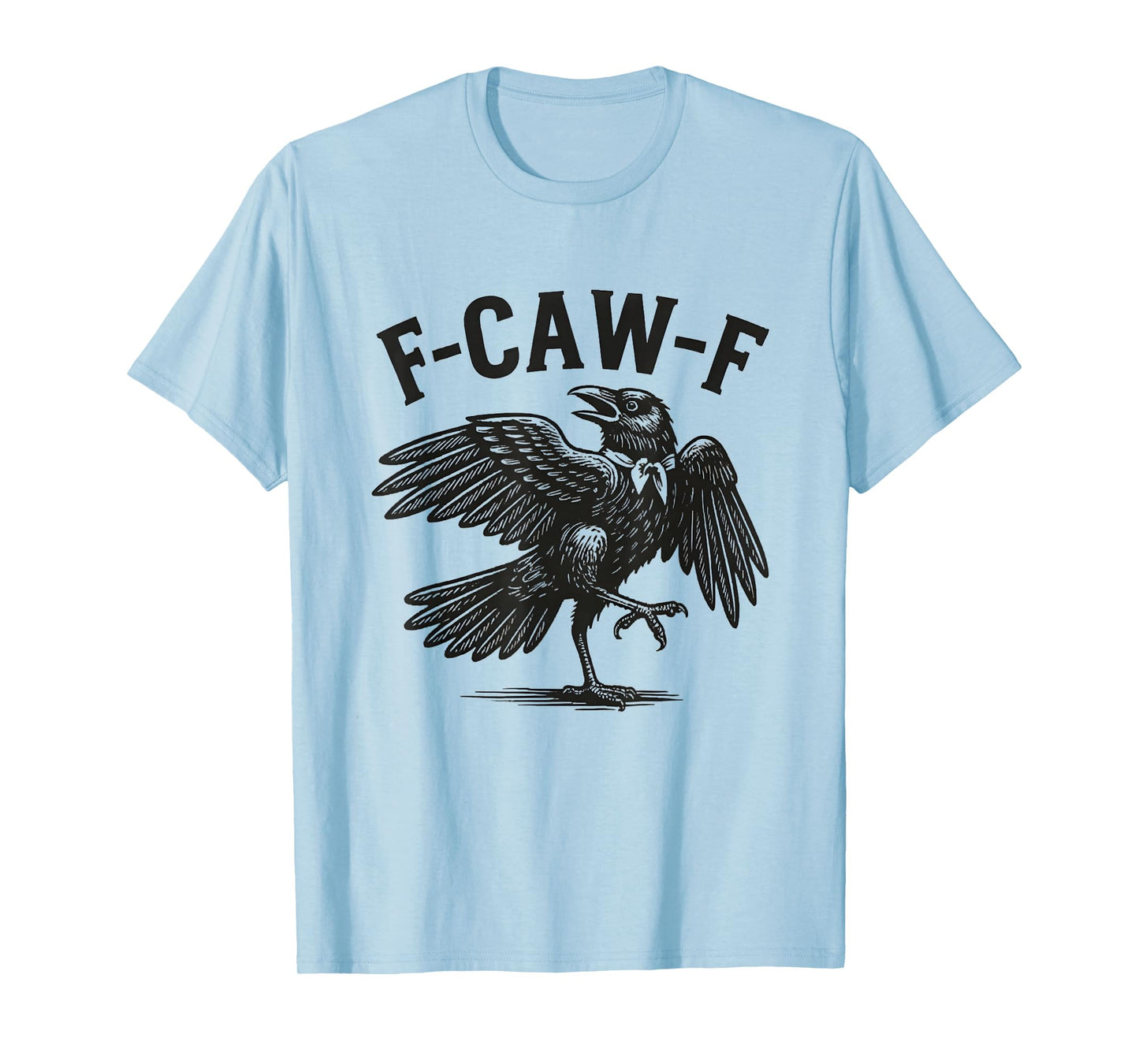 Retro F-Caw-F Black Bird Crow Funny Crow Bird Cawing Grunge T-Shirt