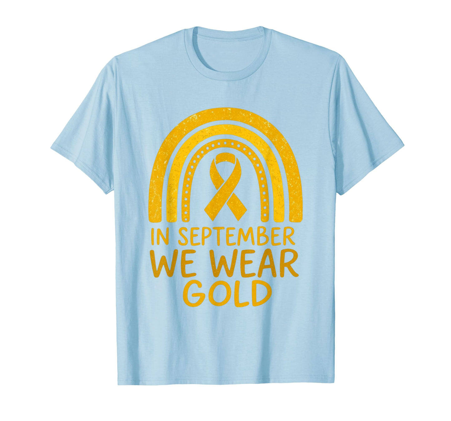 in September We Wear Gold Childhood Cancer Awareness Kids T-Shirt