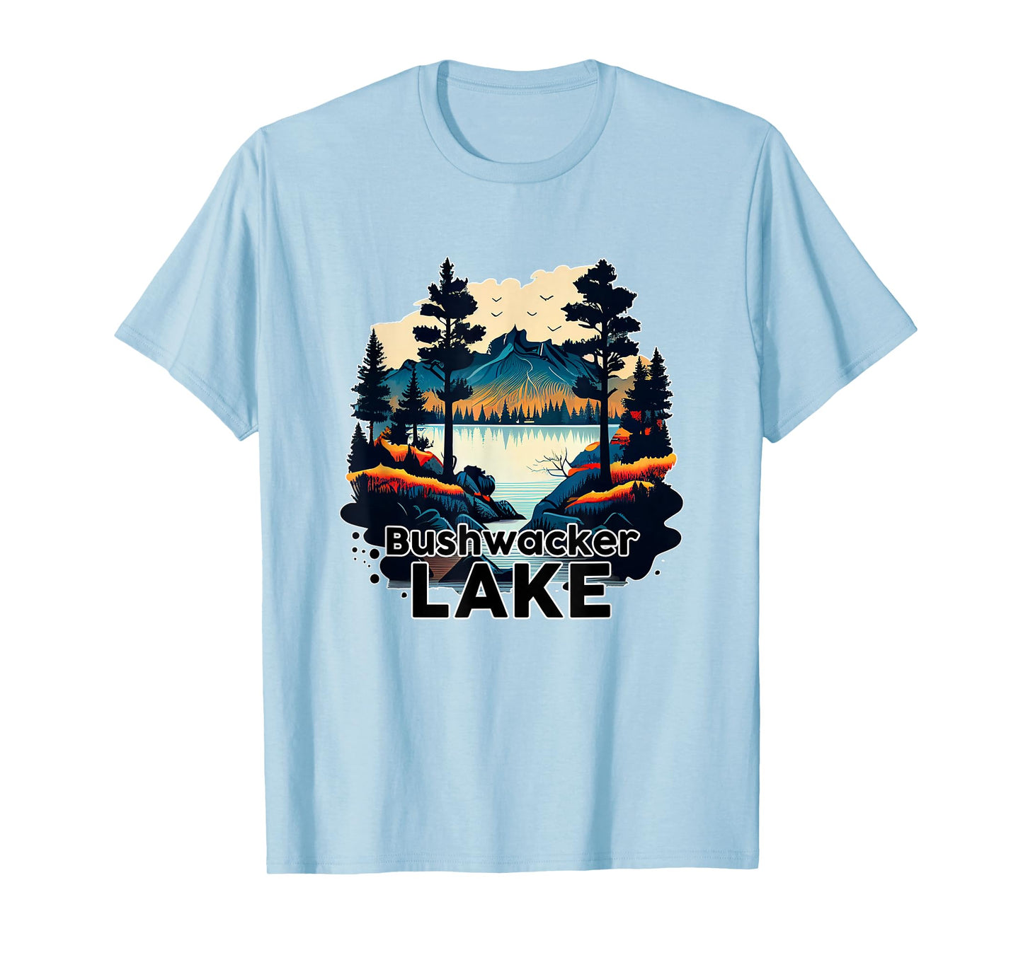 Bushwacker Lake T-Shirt Retro Minimalist Lake Bushwacker T-Shirt