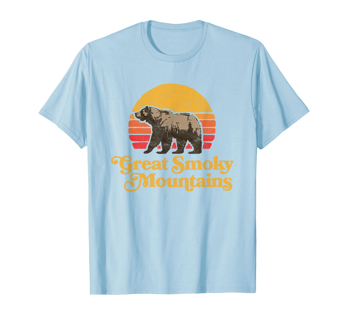 Retro Great Smoky Mountains National Park Bear 80s Graphic T-Shirt