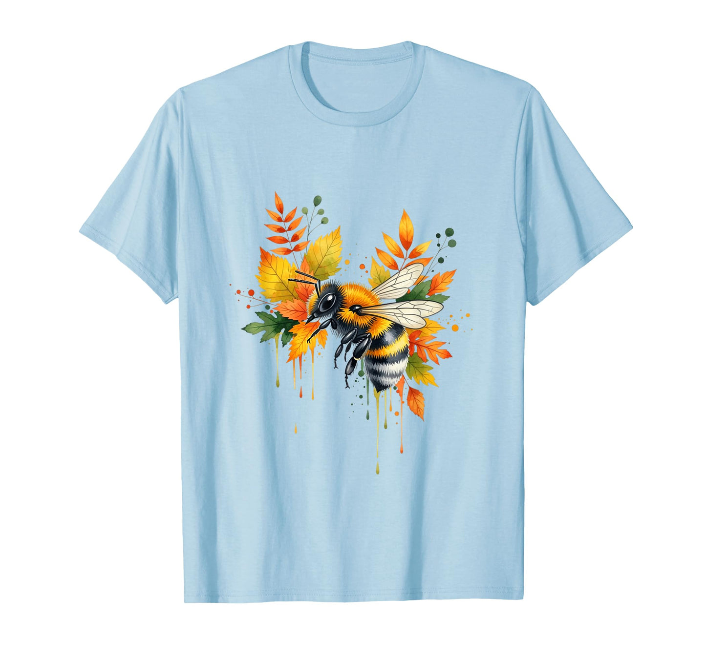 Autumn Bee Artwork Nature Lovers Fall Season Men Women T-Shirt