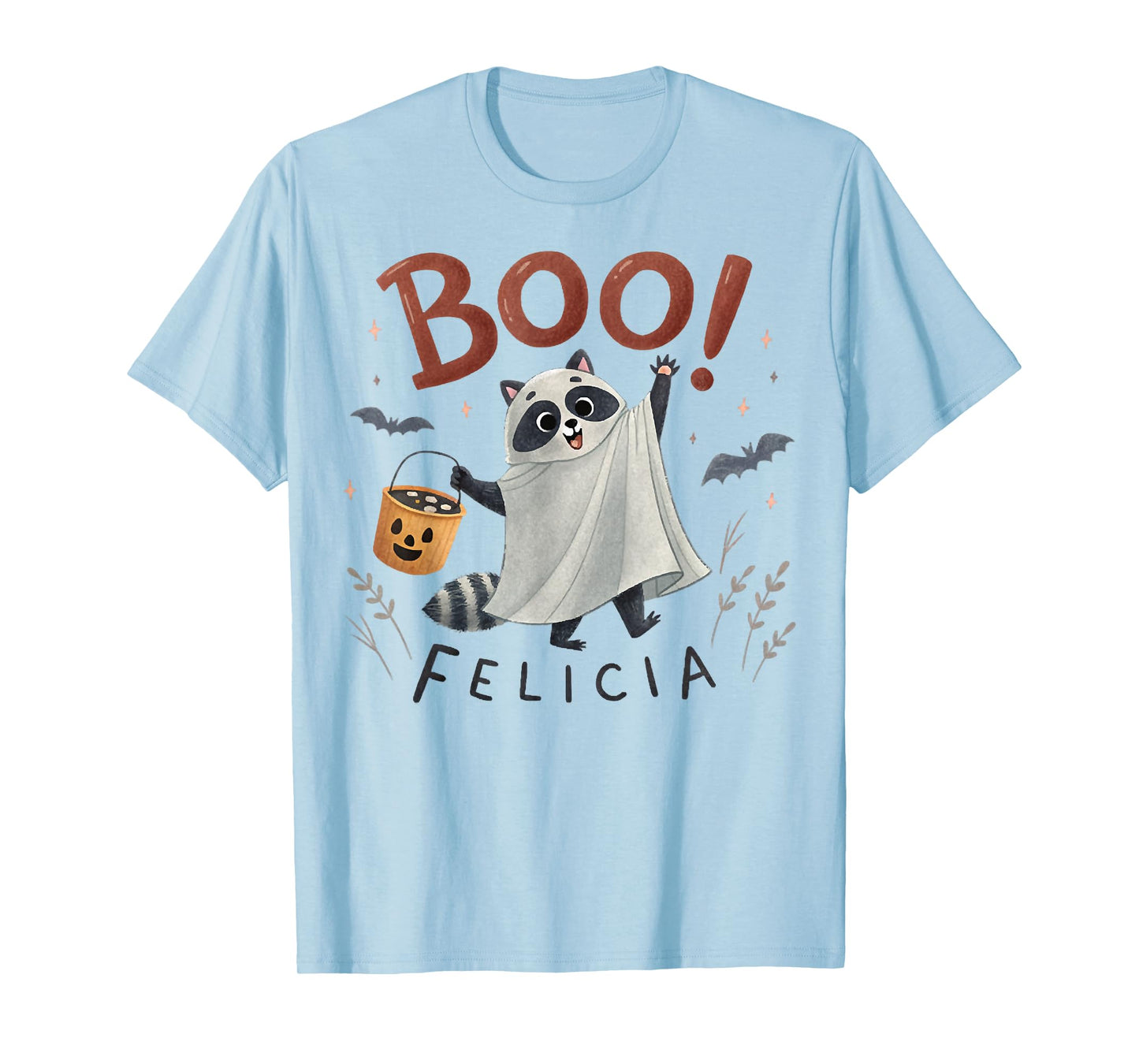 Boo Felicia, Cute Ghost Raccoon, Funny Raccoon Halloween T-Shirt