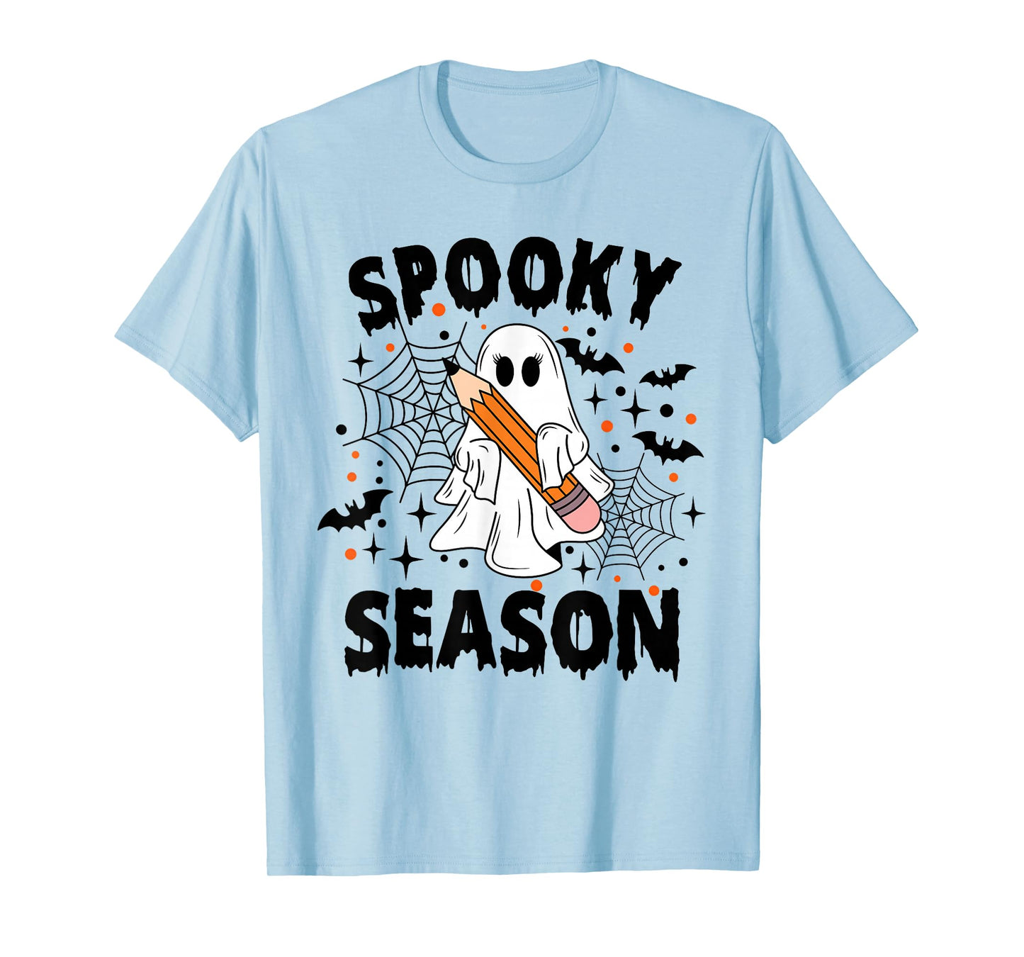 Spooky Season Halloween Ghost Groovy Halloween Women Girls T-Shirt
