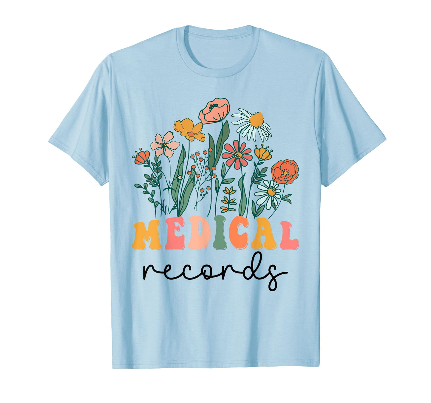 Groovy Wildflower Medical Records Tees T-Shirt