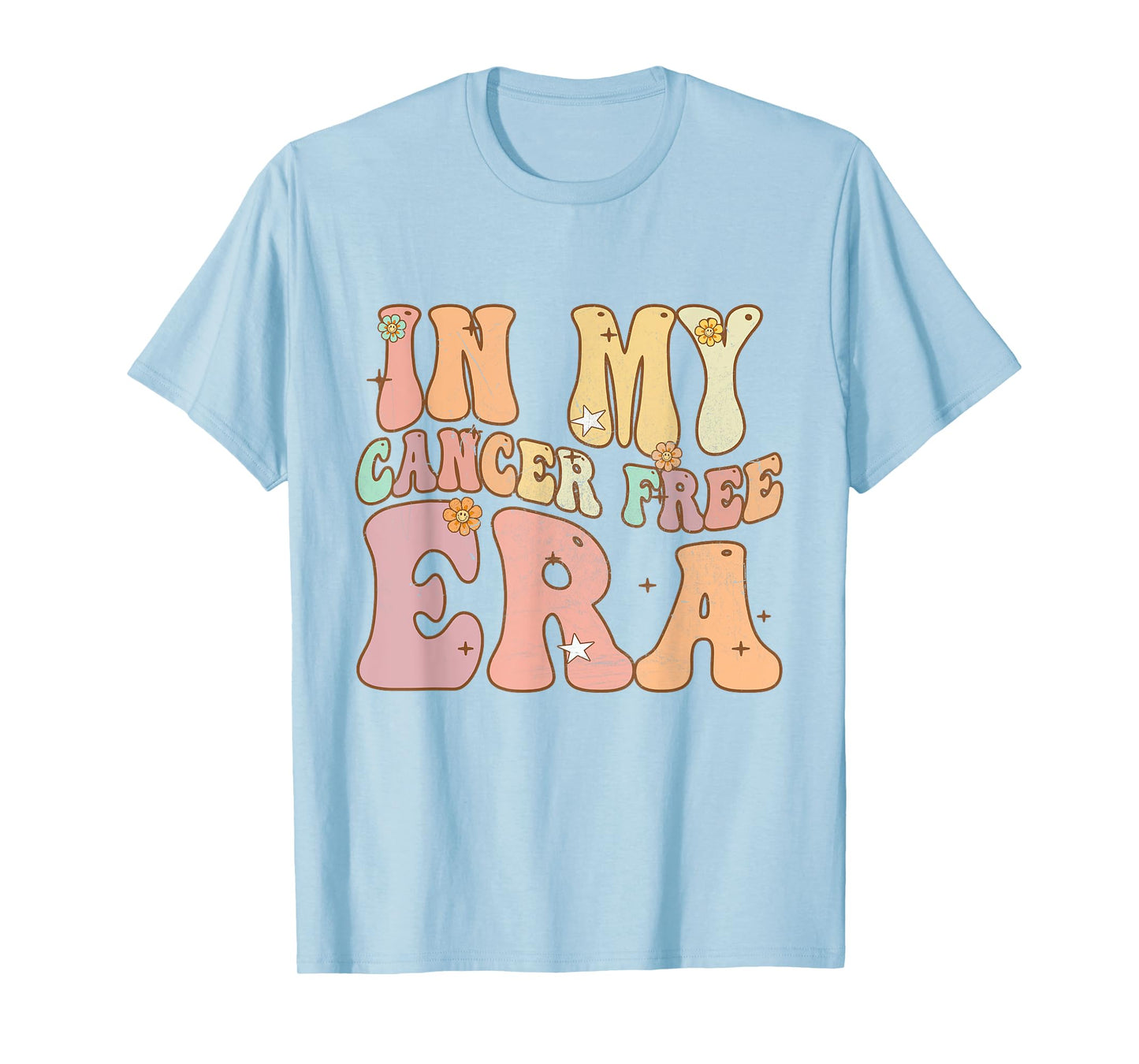 Groovy Flowers Breast Cancer Warrior In My Cancer Free Era T-Shirt
