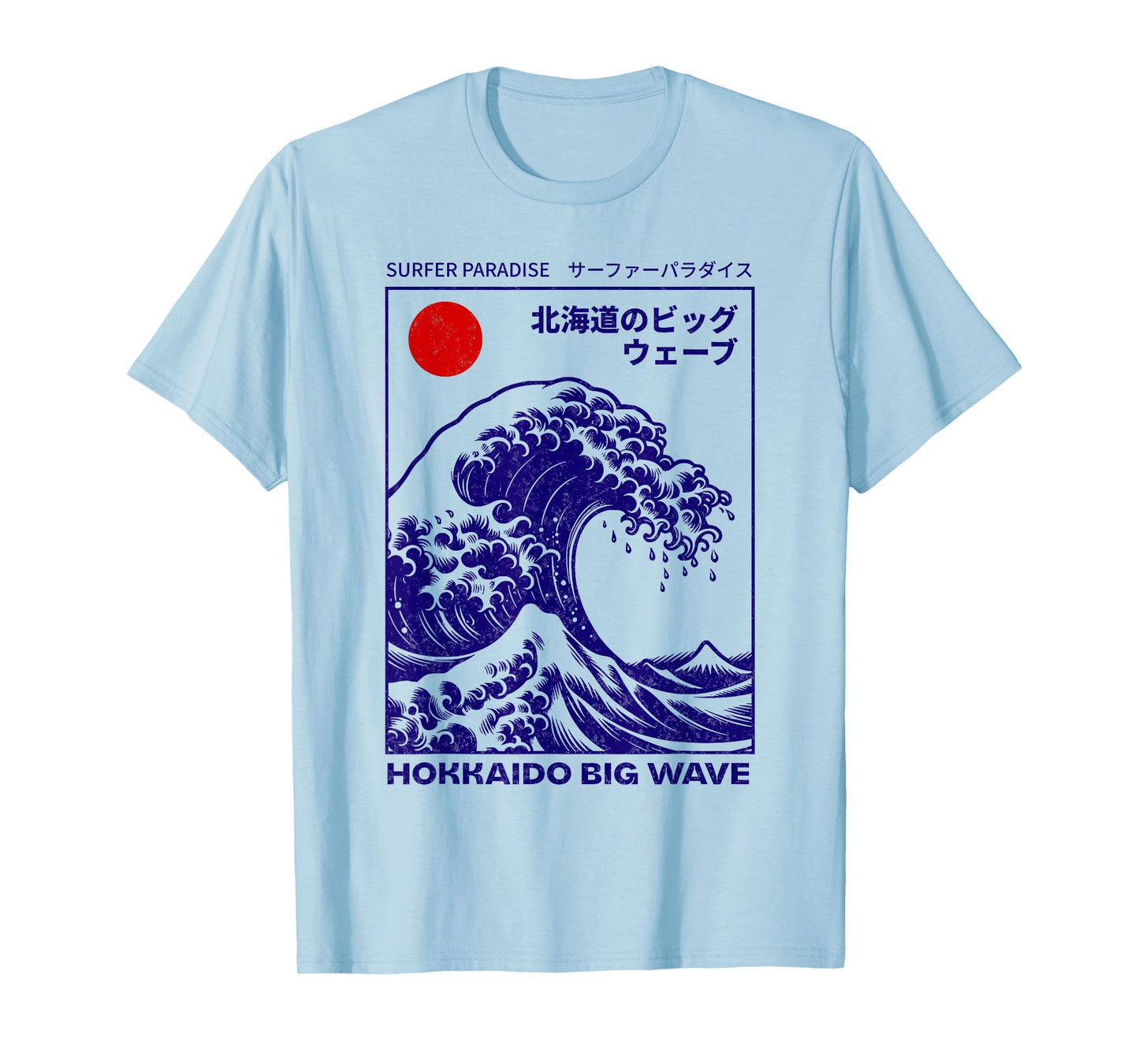 Hokkaido Wave The Great Wave of Kanagawa Surfer Paradise T-Shirt