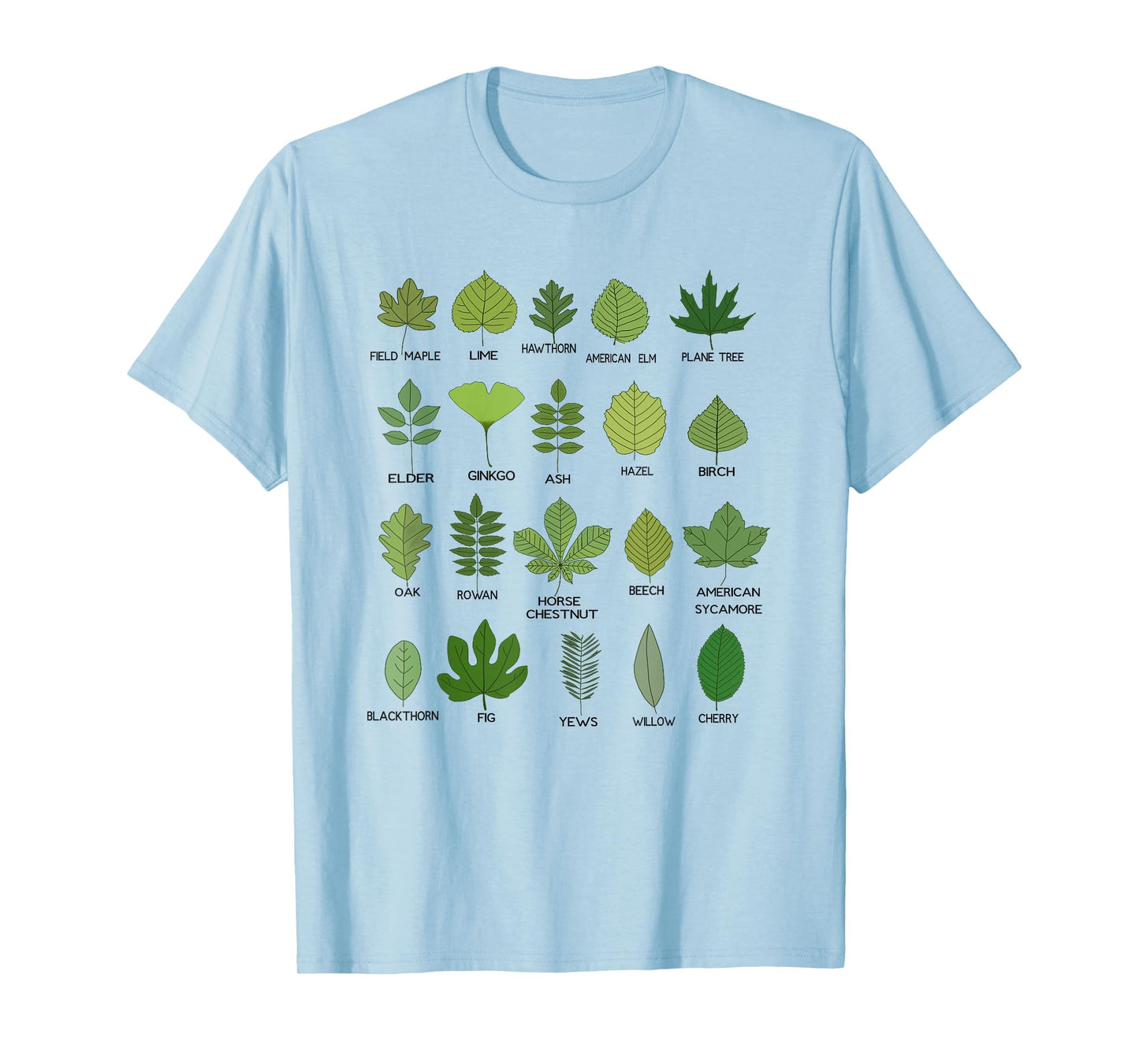 Botanical Beauty, Different Types of Tree Leaves T-Shirt
