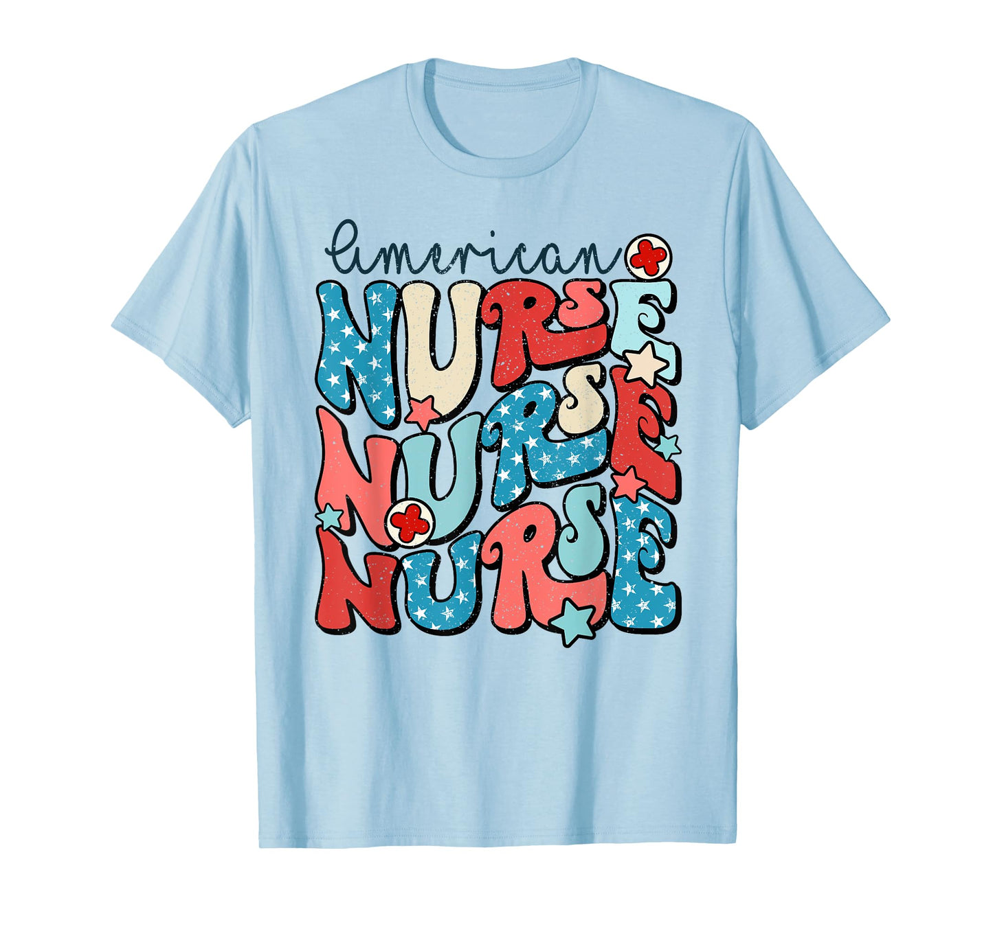 American Nurse 4th Of July Patriotic Nurse Memorial Day T-Shirt