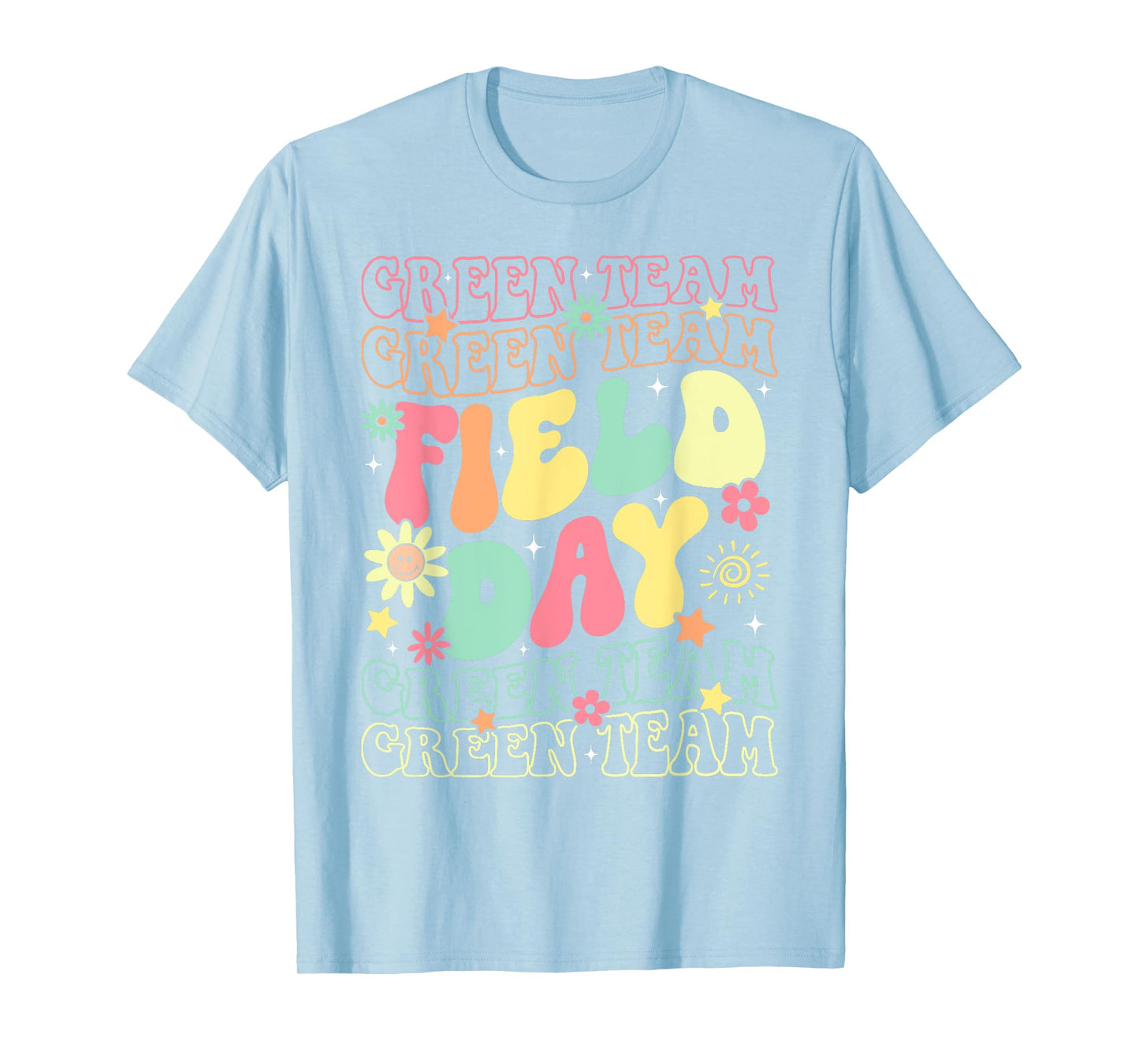 Field Day Green Team Color War Camp Team Game Competition T-Shirt