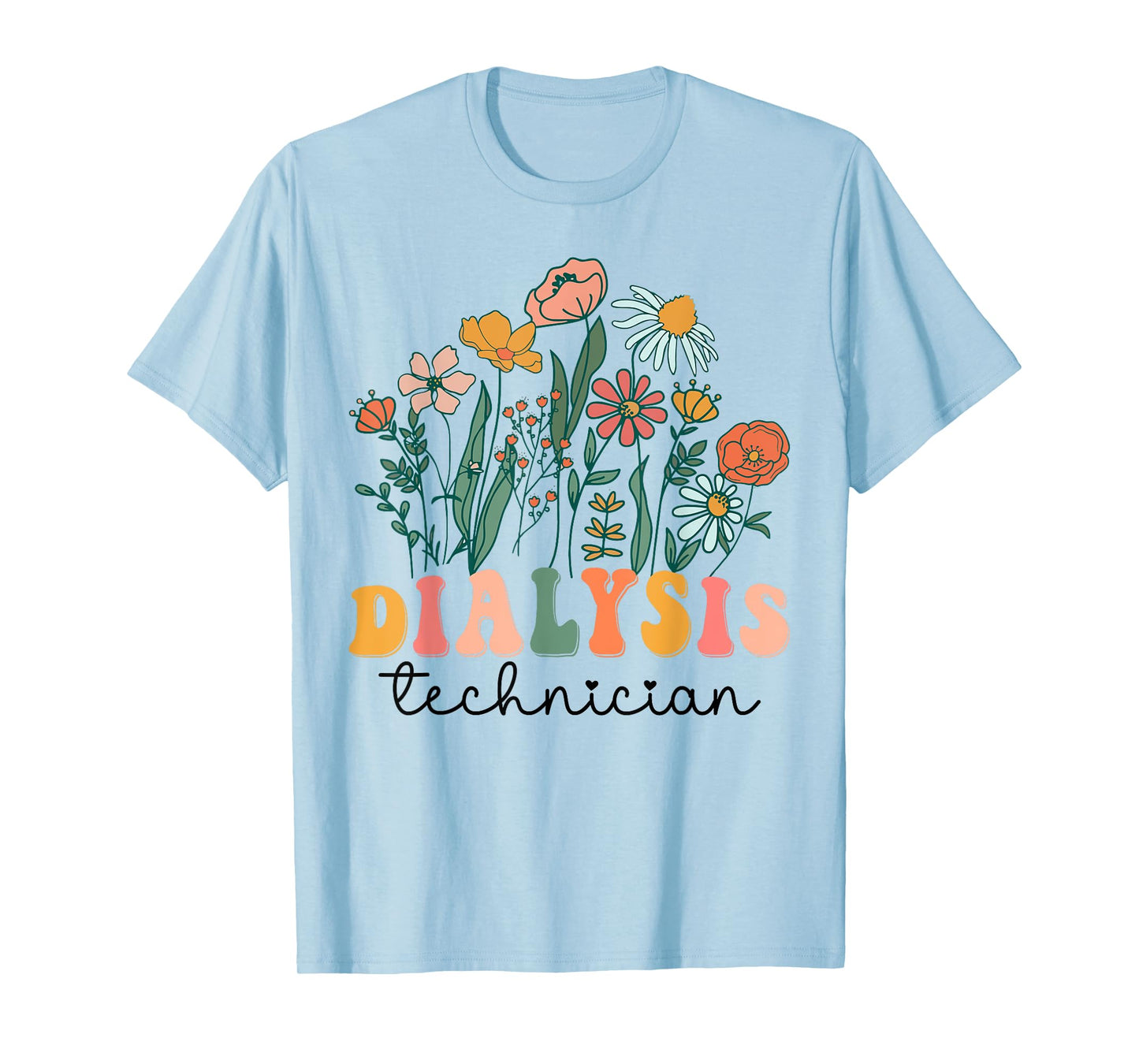 Groovy Wildflower Dialysis Technician Tees T-Shirt