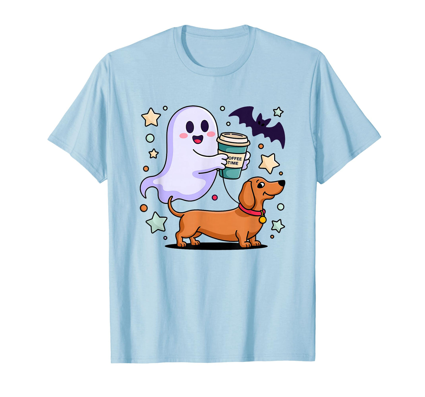 Funny Dachshund Ghost Halloween Spooky Season Weenie Dog T-Shirt