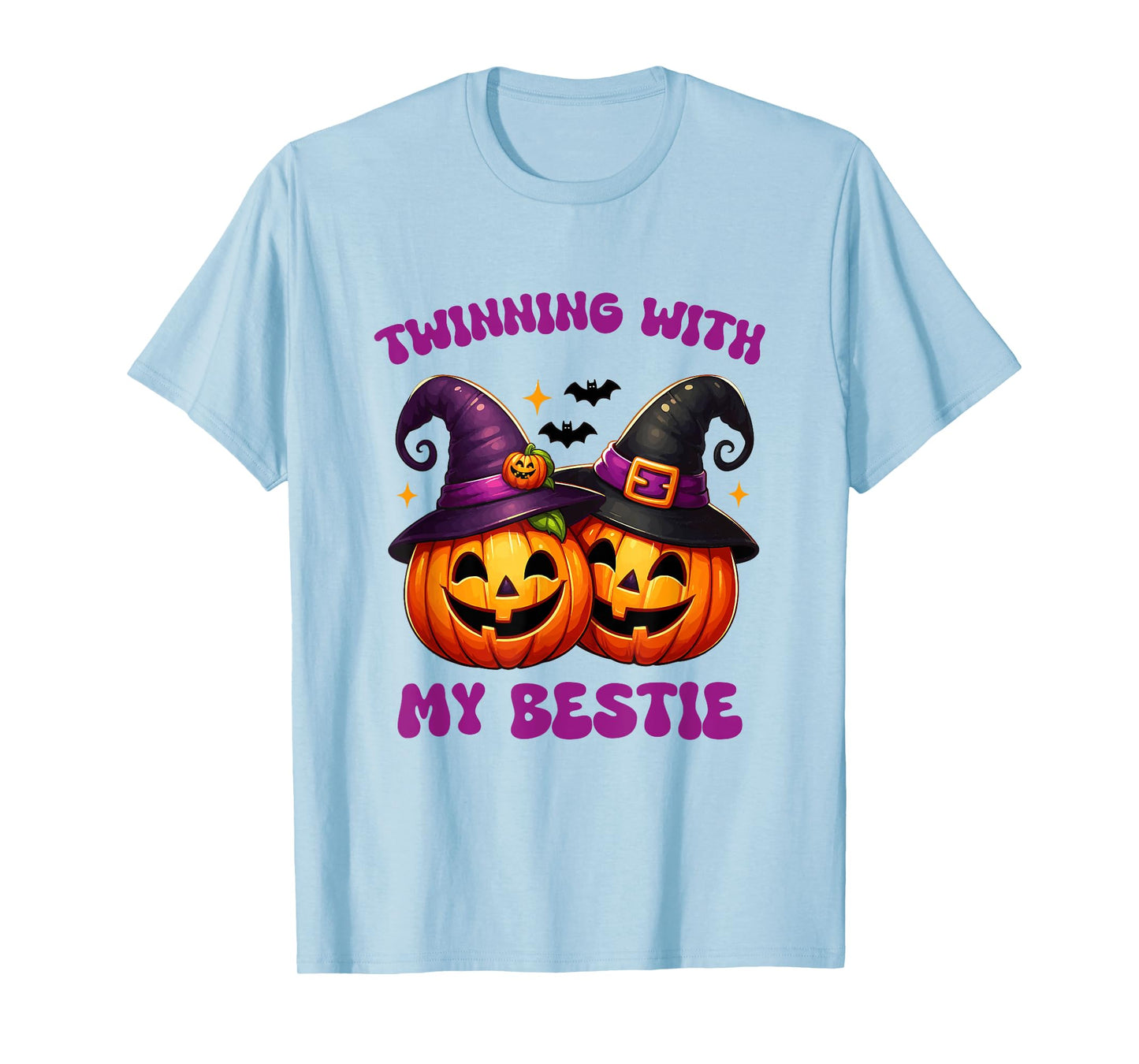 Twinning With My Bestie Halloween Pumpkin For Women And Men T-Shirt