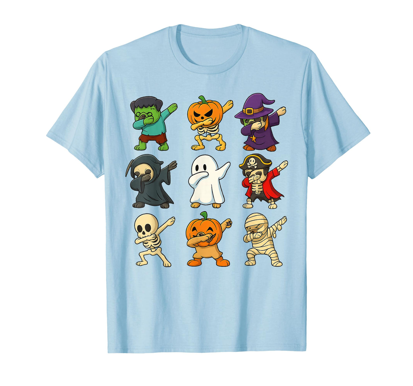Dabbing Dogs Halloween Skeleton Pumpkin Ghost Dog Lover T-Shirt