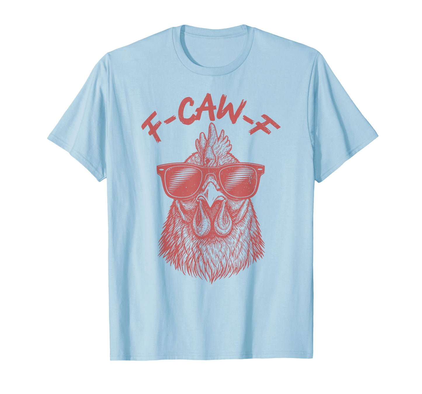 Vintage Sunglasses Rooster Funny Antisocial Chicken F-Caw-F T-Shirt