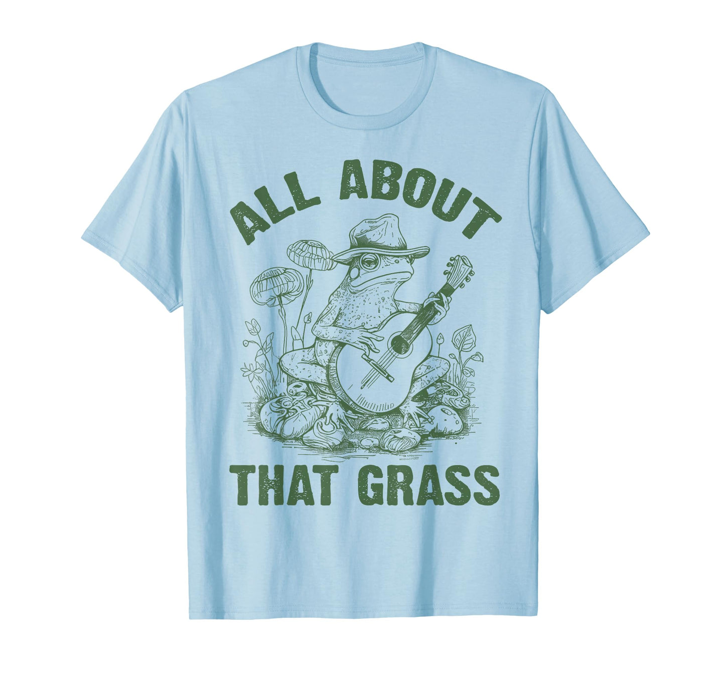 Retro Western Cowboy Frog Playing Guitar Music Frog Lover T-Shirt