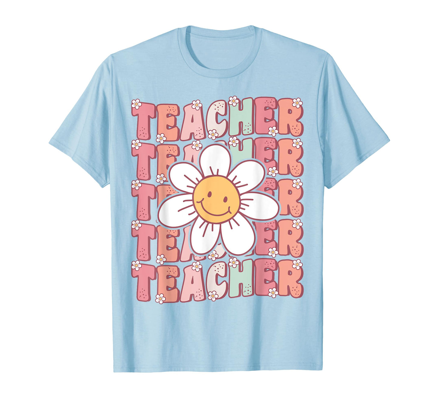 Groovy Teacher Cute 70s Daisy Flower Retro Back to School T-Shirt