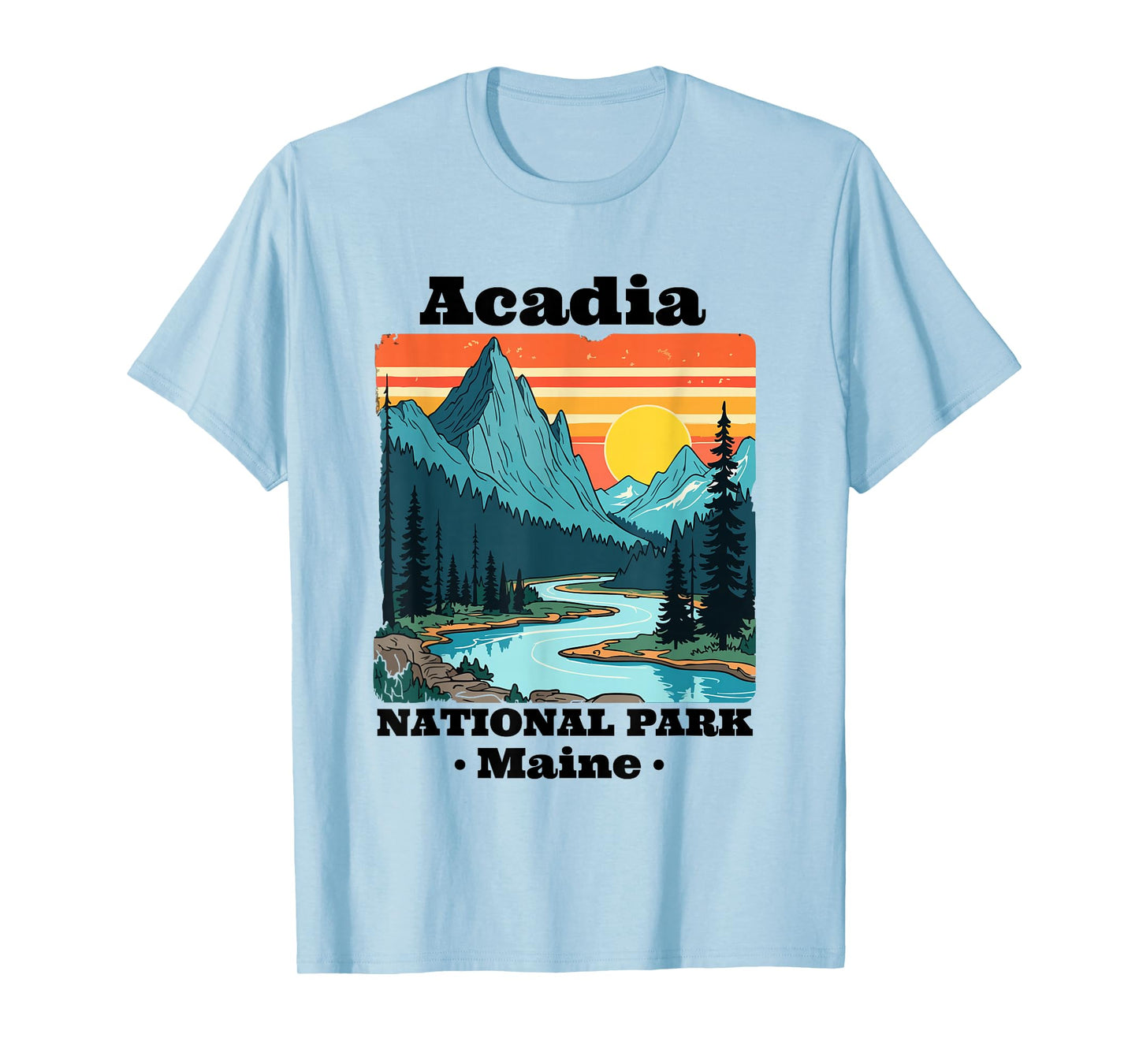 Acadia National Park Souvenir Maine Retro for Men Women Kid T-Shirt