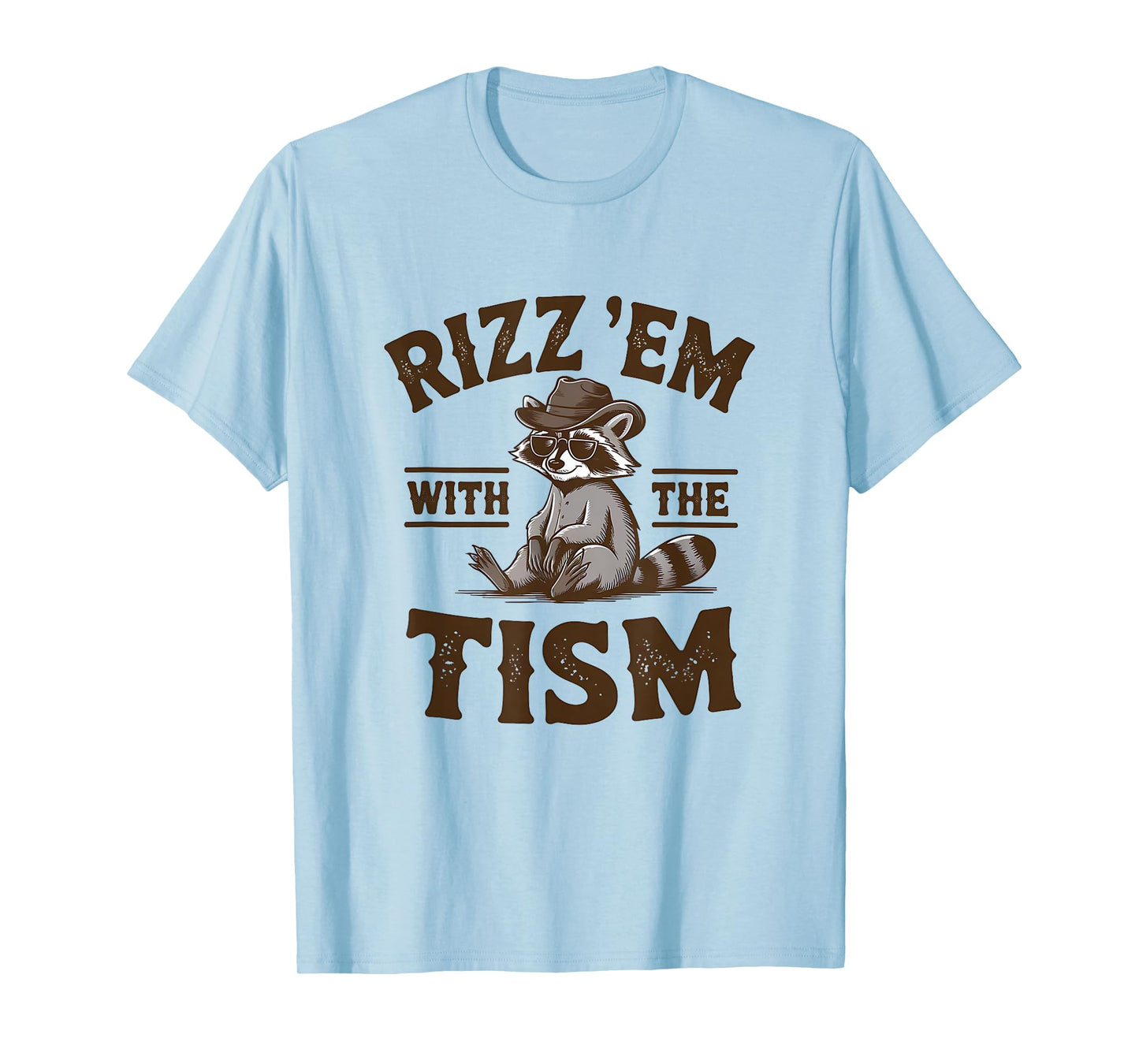 Rizz Em The Tism Cowboy Raccoon Vintage T-Shirt