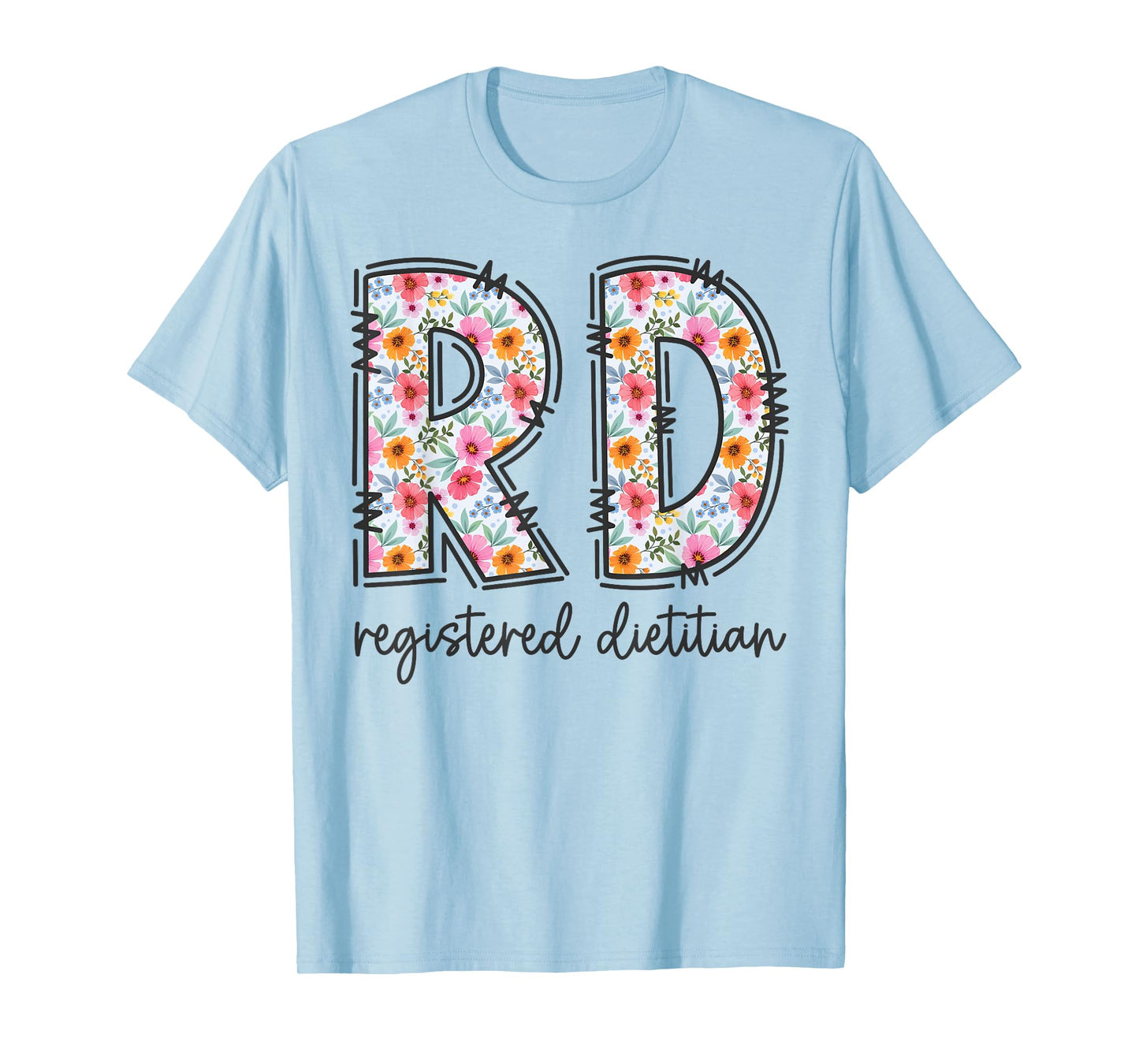 Floral Registered Dietitian Nutritionist RD Graduation T-Shirt