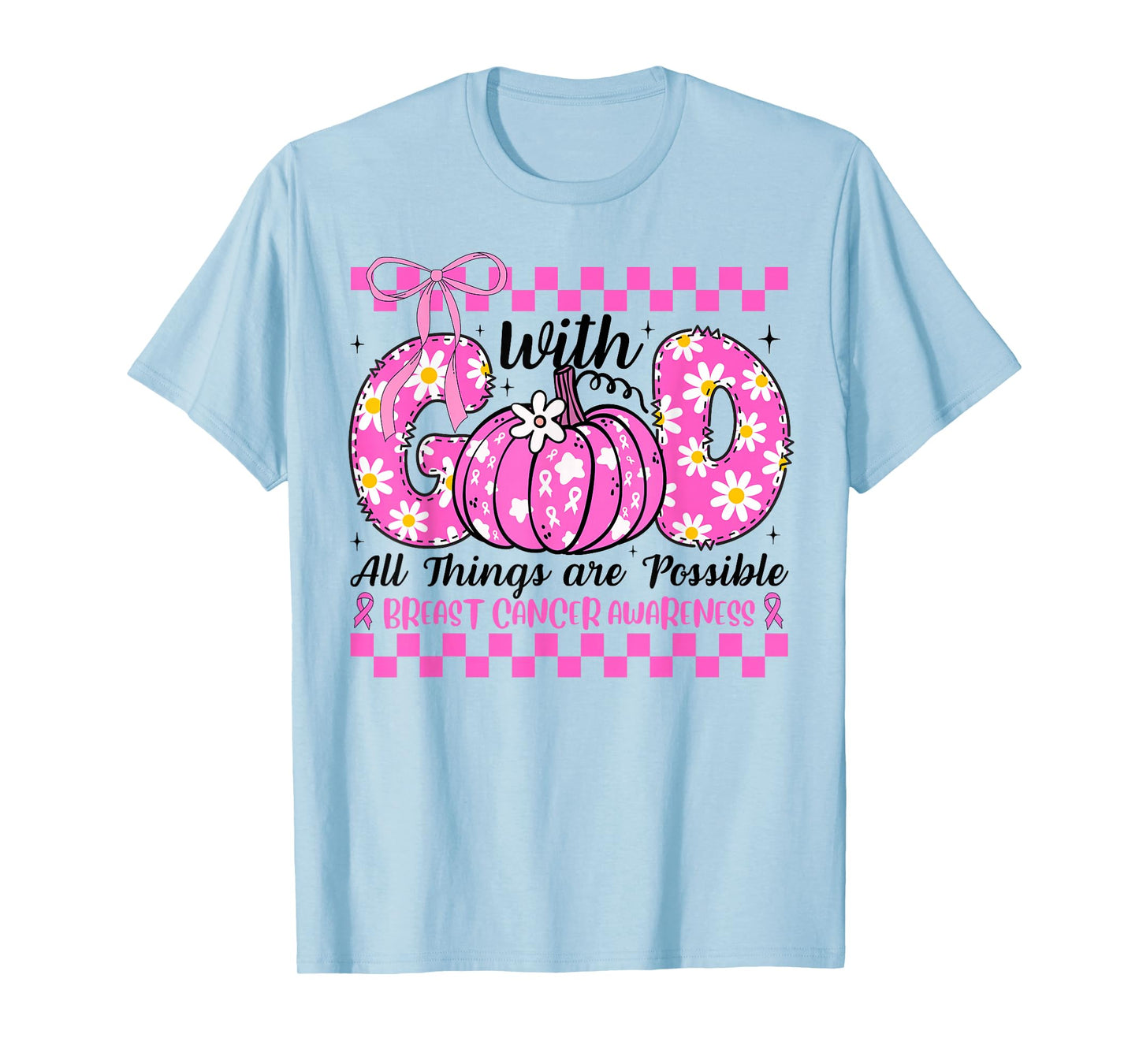 Breast Cancer Awareness Month Pumpkin Positive Support T-Shirt