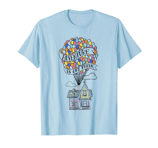 Disney Pixar Up Adventure Is Out There Flying House Outline T-Shirt