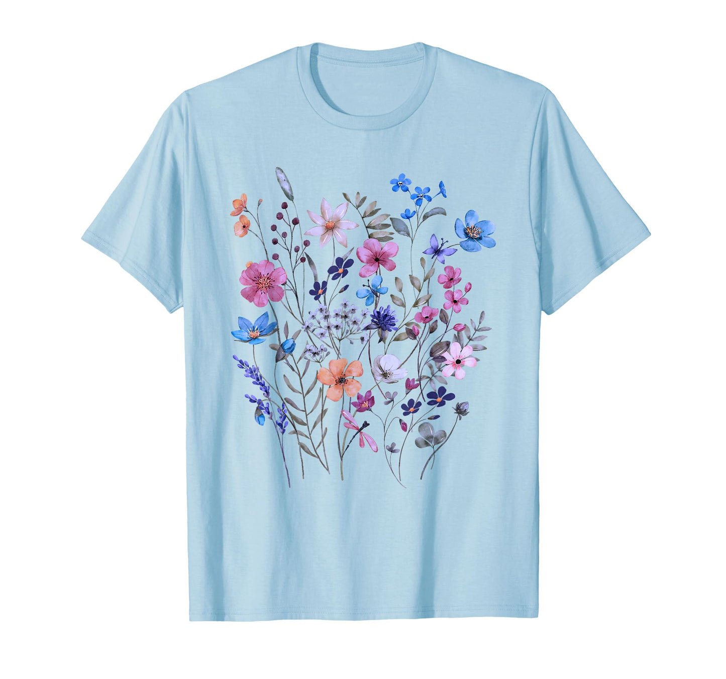 Vintage Flowers Women Wildflowers Grow Floral Graphic Summer T-Shirt