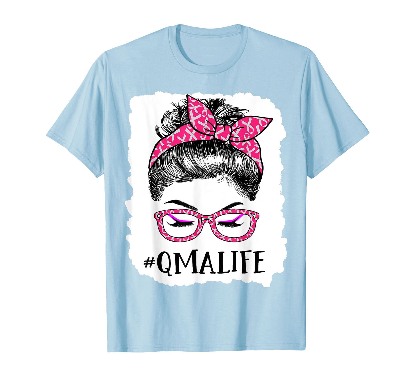 QMA Qualified Medication Aide In October We Wear Pink T-Shirt
